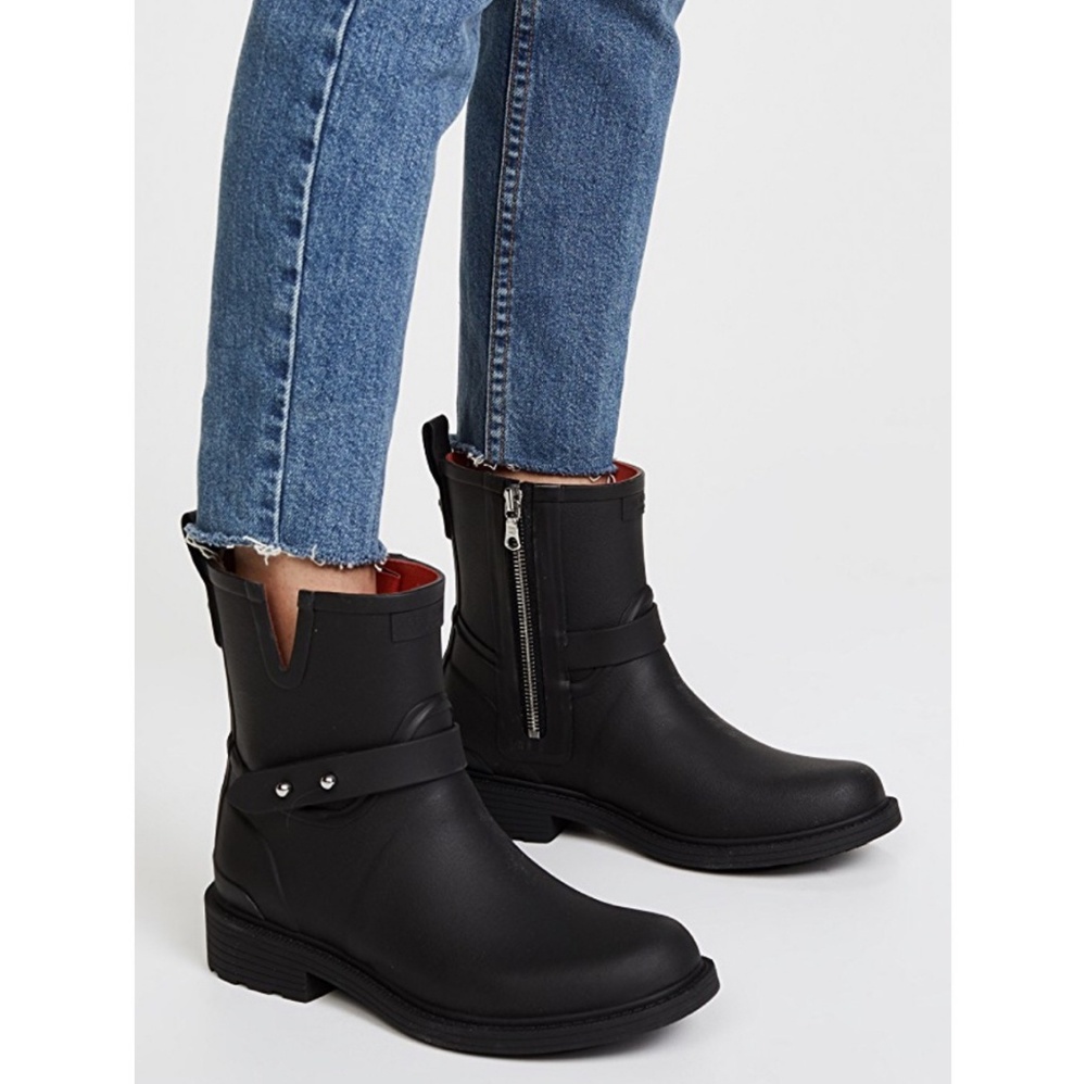 Moto rain boots. Rags and Bones boots